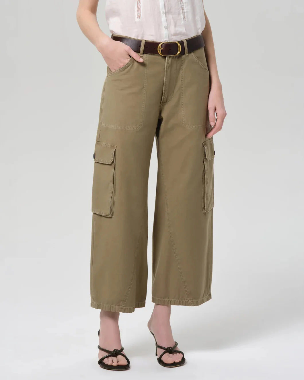 CITIZEN Thassos Utility Pant in bezal on figure front 1