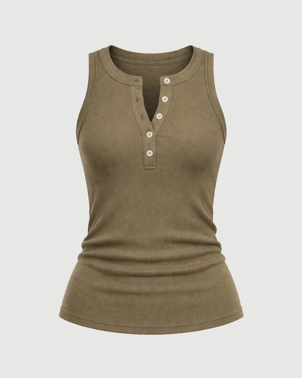 CITIZENS Caralyn Tank Dark Khaki isolated