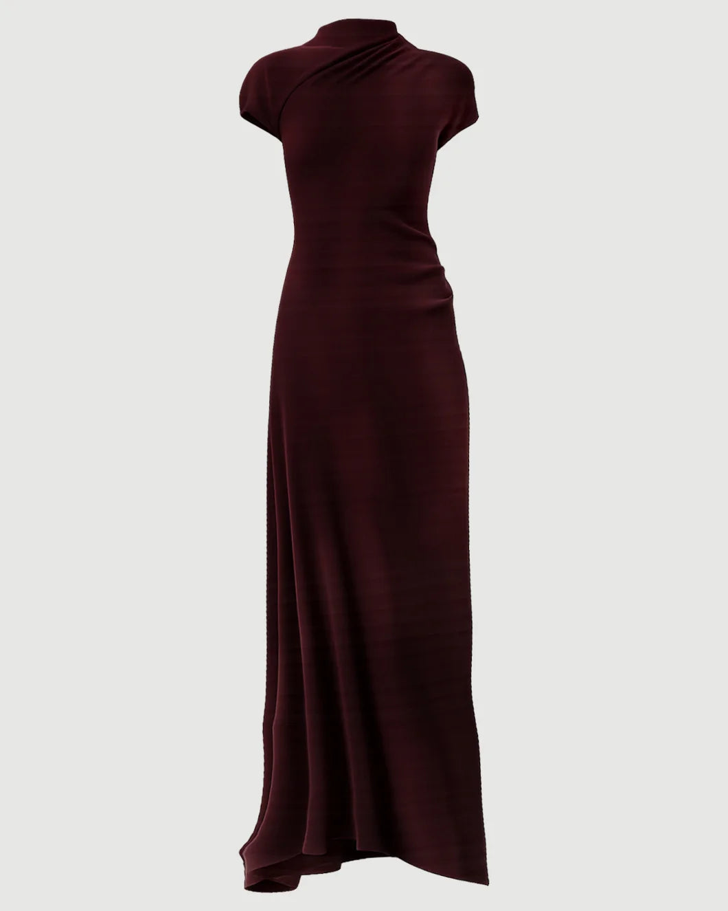 CITIZENS Kira Sculptural Dress mahogany isolated