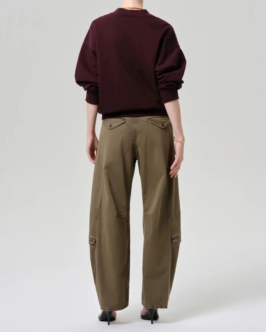 CITIZENS OF HUMANITY flight pant green on figure back