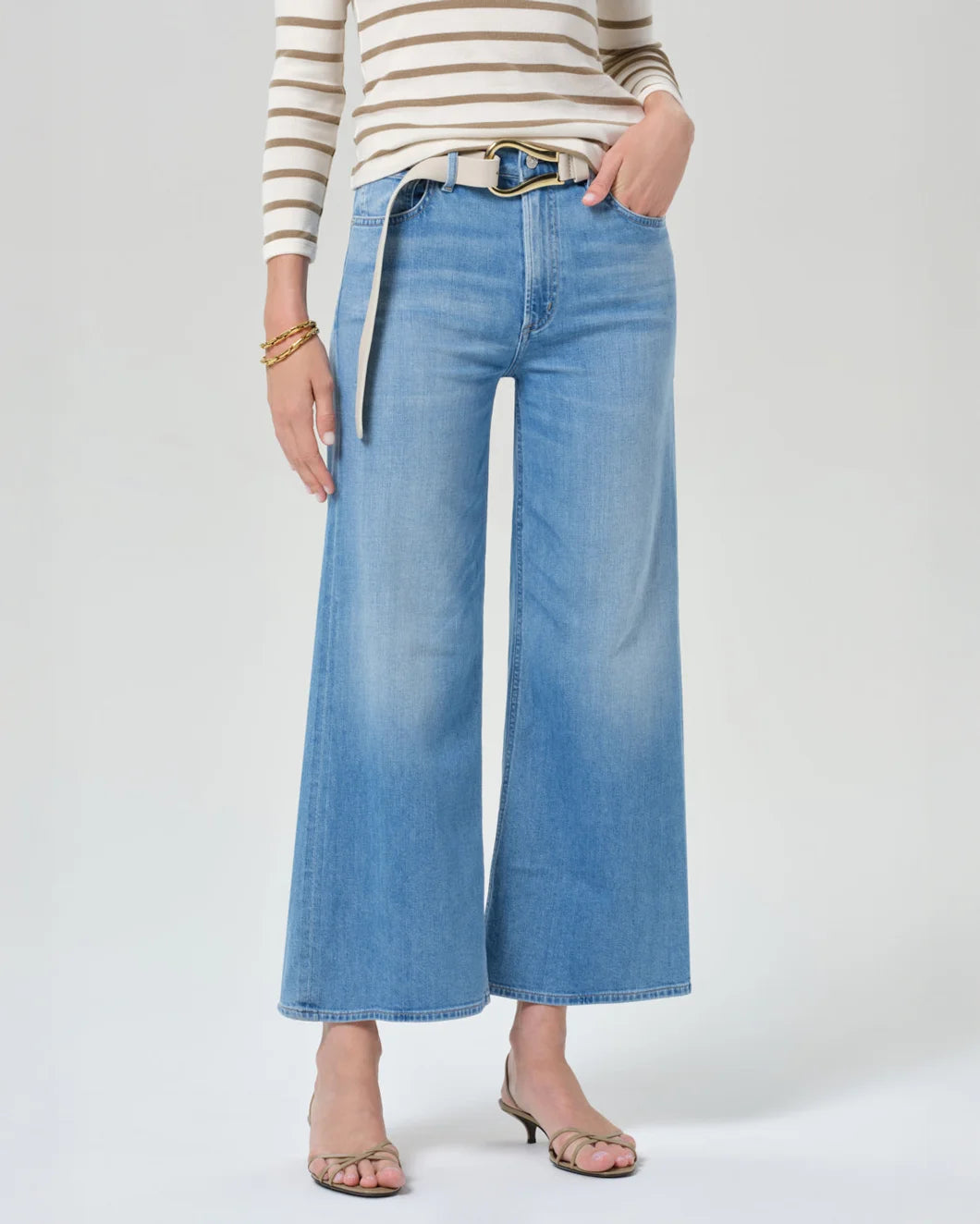 CITIZENS OF HUMANITY lyra wide leg crop andante on figure front