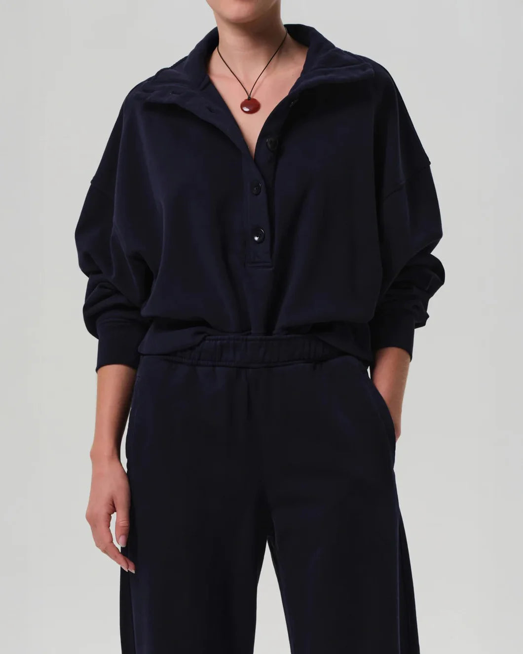 CITIZENS mirelle funnel neck navy on figure front