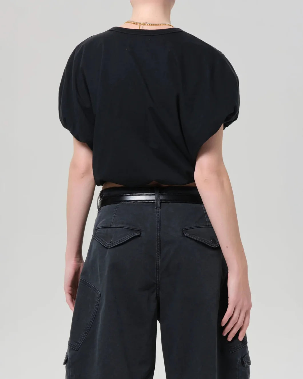CITIZENS Gia Bubble Tee WBLK on figure back