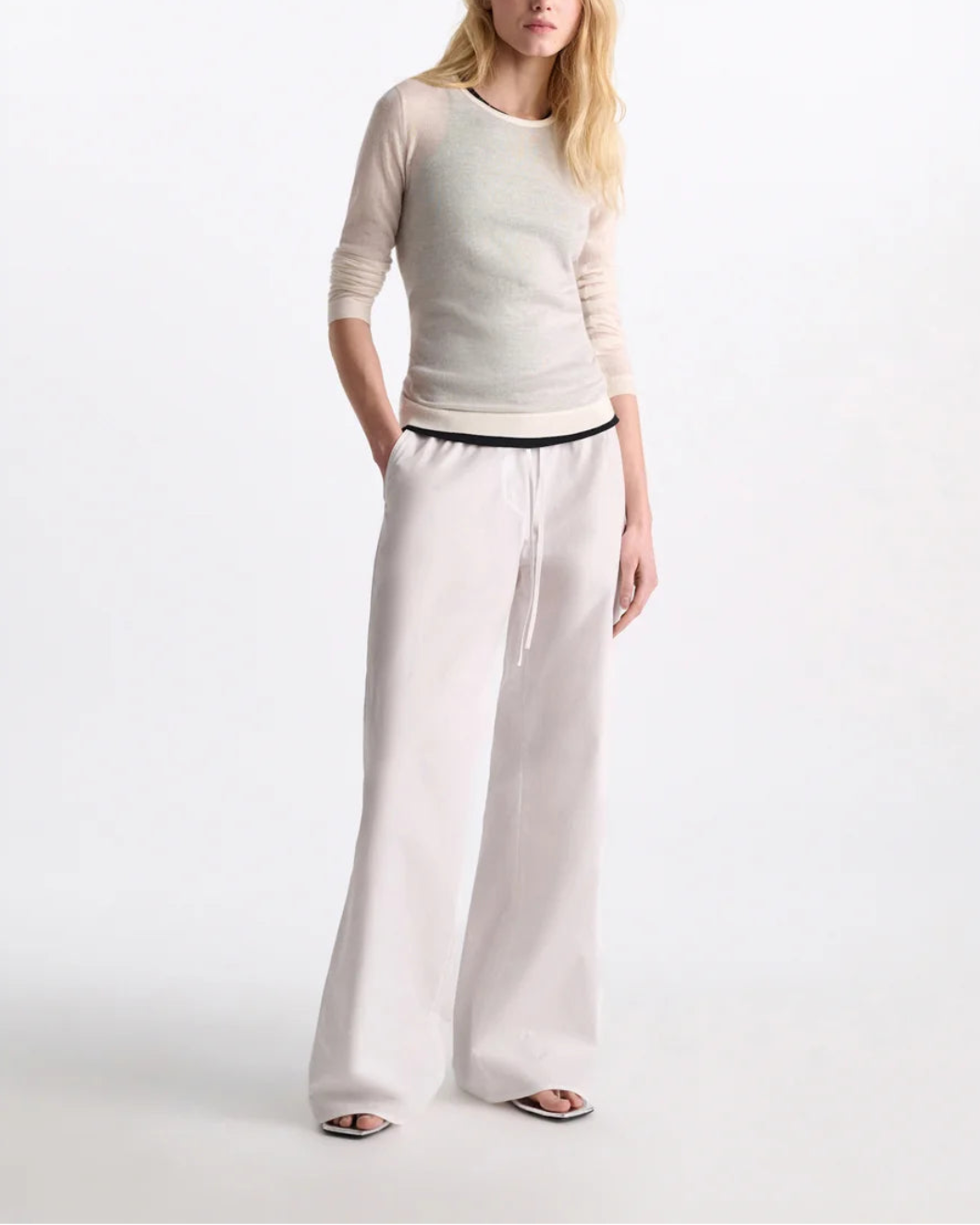 DOROTHEE SCHUMACHER Poplin Power II Pants white on figure front