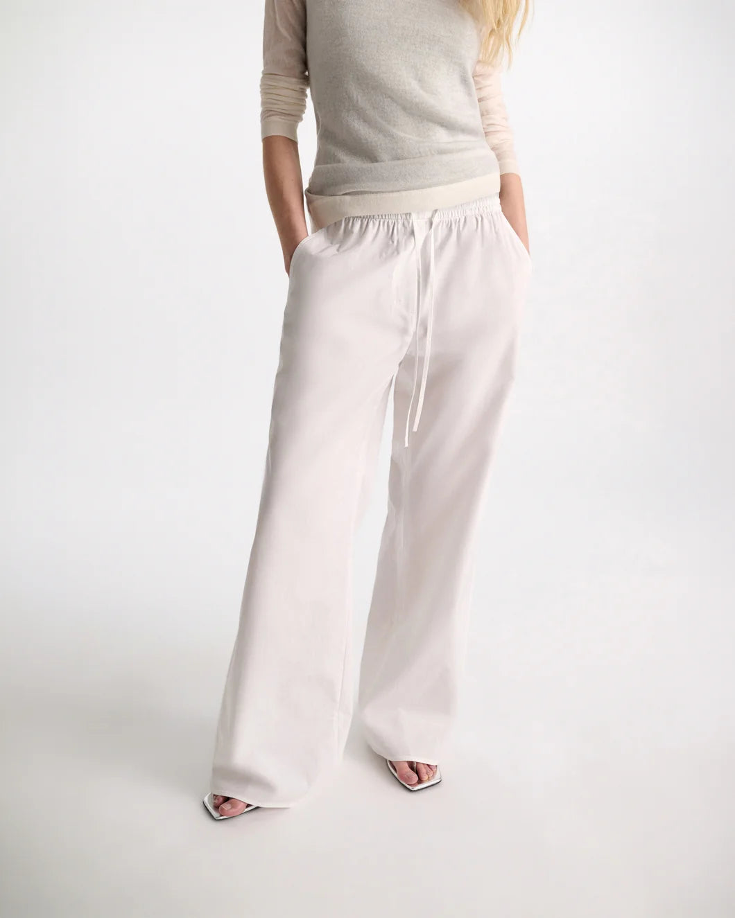 DOROTHEE SCHUMACHER Poplin Power II Pants white on figure front 1