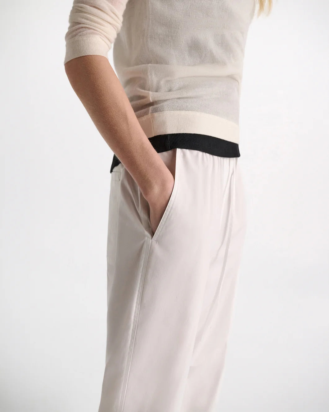 DOROTHEE SCHUMACHER Poplin Power II Pants white on figure side detail