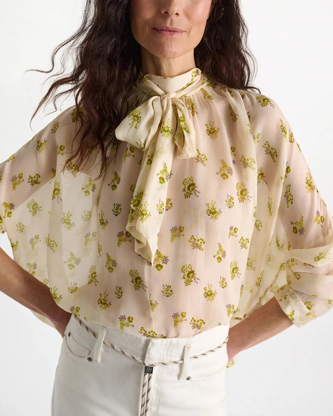 DOROTHEE SCHUMACHER airy daydream blouse lemon on figure front