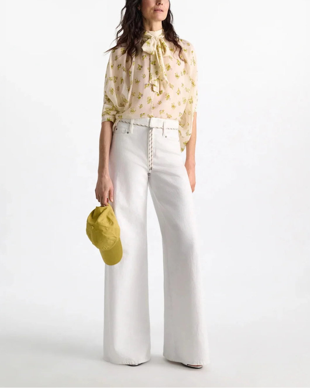 DOROTHEE SCHUMACHER airy daydream blouse lemon on figure front