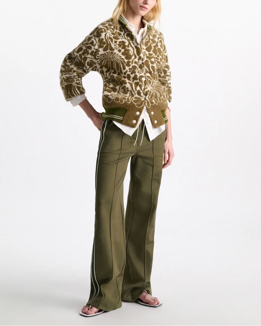 DOROTHEE SCHUMACHER everyday cool pants olive on figure front