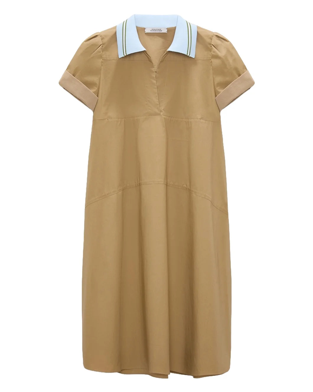 DOROTHEE SCHUMACHER poplin power dress brown front isolated