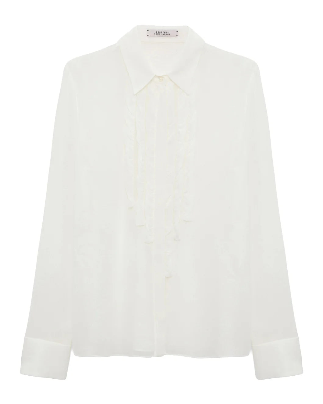 DOROTHEE SCHUMACHER sheet twist blouse camellia white front isolated