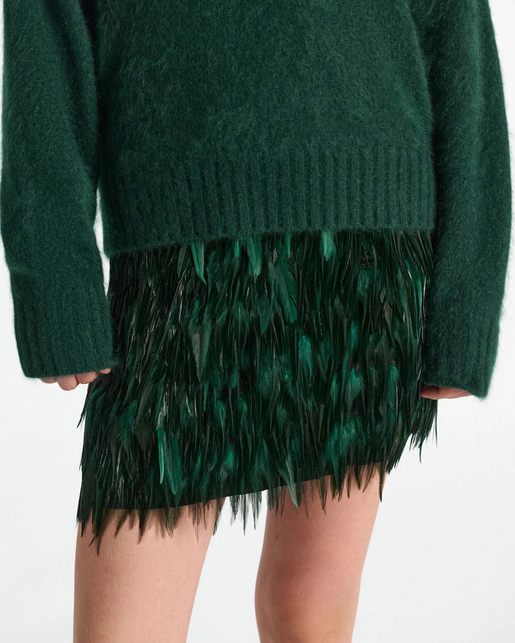 DOROTHEE SCHUMACHER Feathered Whisper Skirt on figure front 1