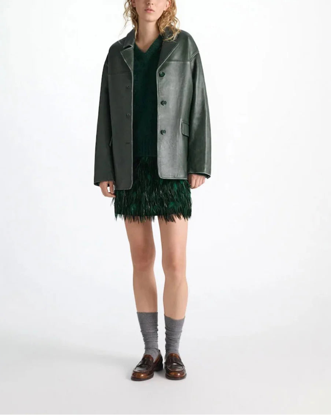 DOROTHEE SCHUMACHER Feathered Whisper Skirt on figure front 2
