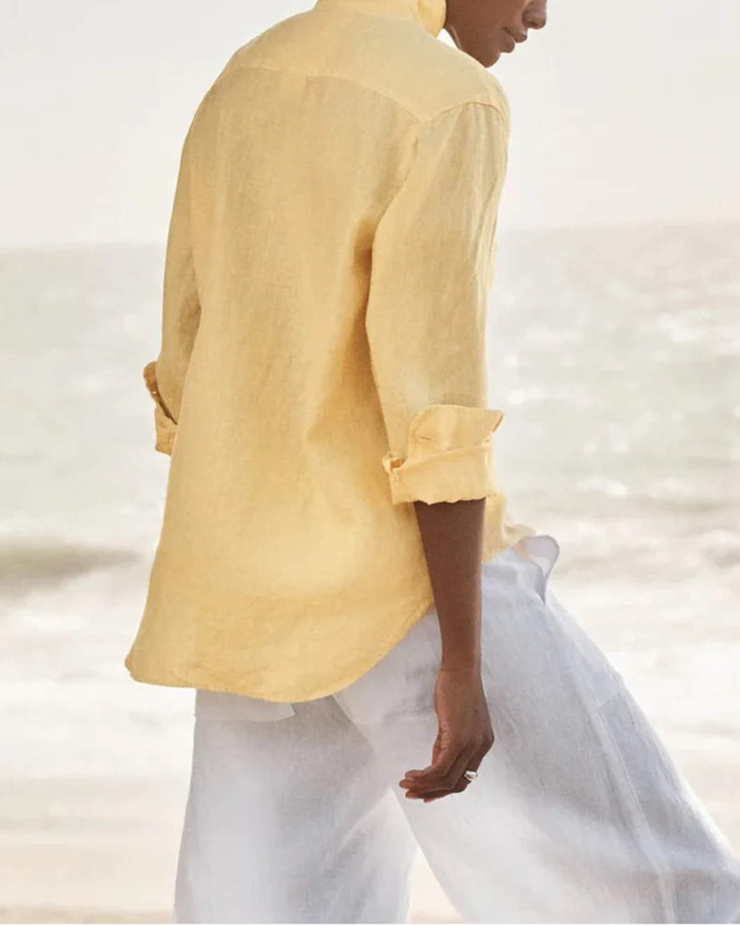 FRANK AND EILEEN eileen button up sunshine on figure side