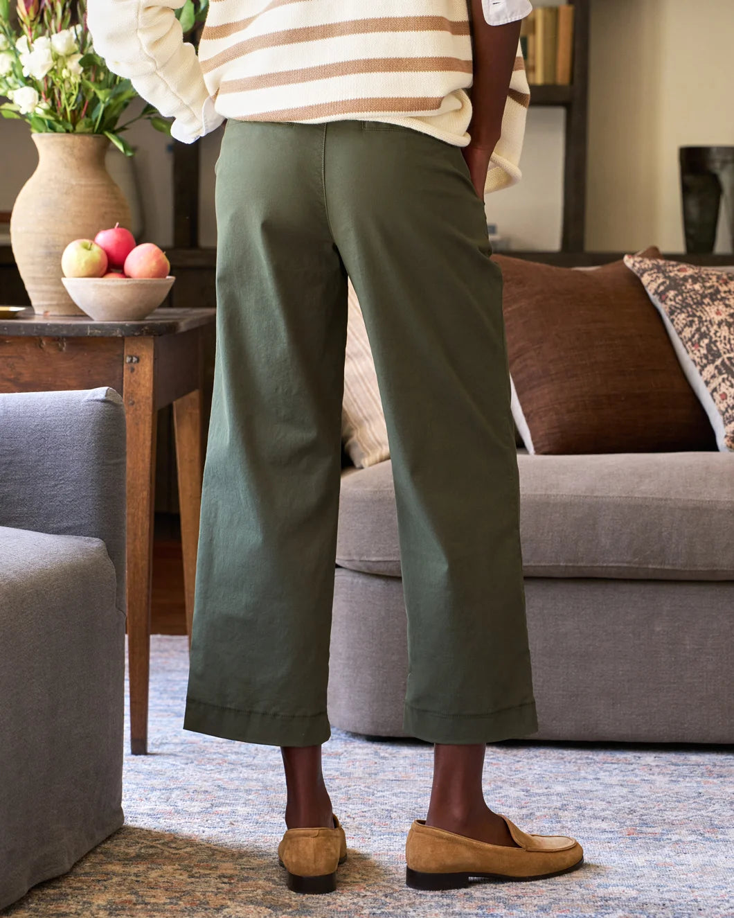 FRANK AND EILEEN westport pant green on figure back
