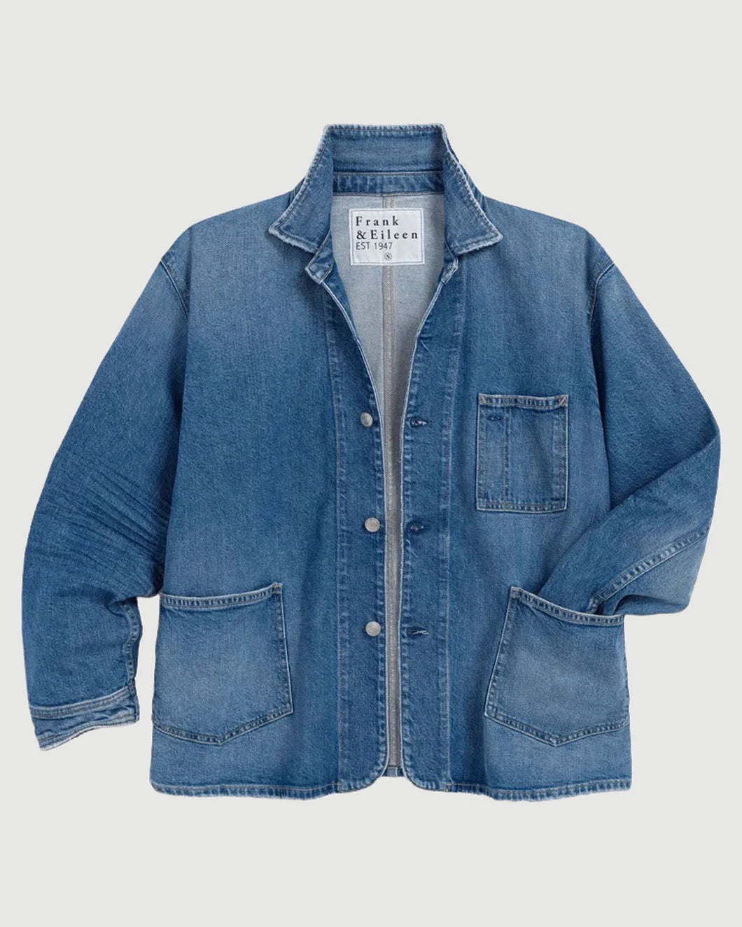FRANK AND EILEEN Bantry Denim Jacket 1978 wash isolated