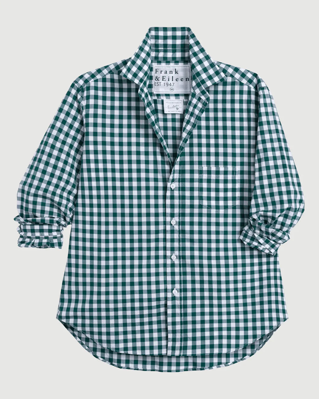 FRANK AND EILEEN Eileen Button Up Shirt GREC isolated