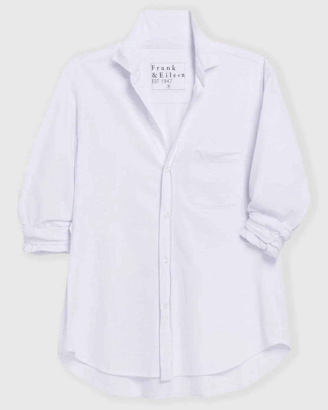 FRANK AND EILEEN Waverly Button-Up Shirt White isolated