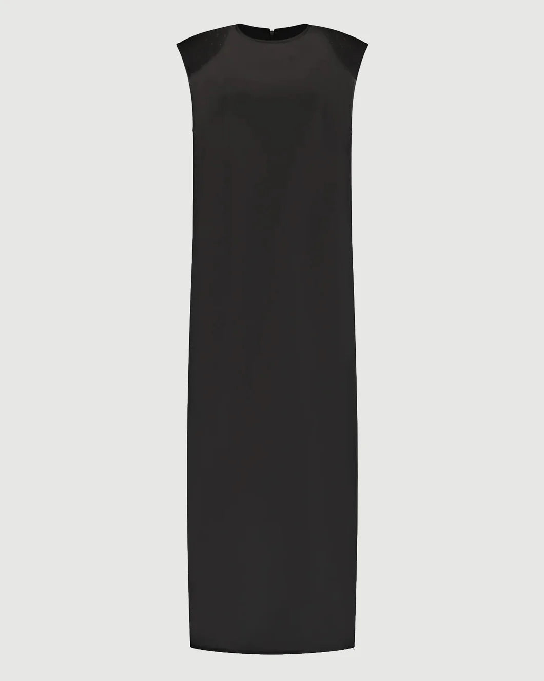 FRENKEN long georgett dress black front isolated