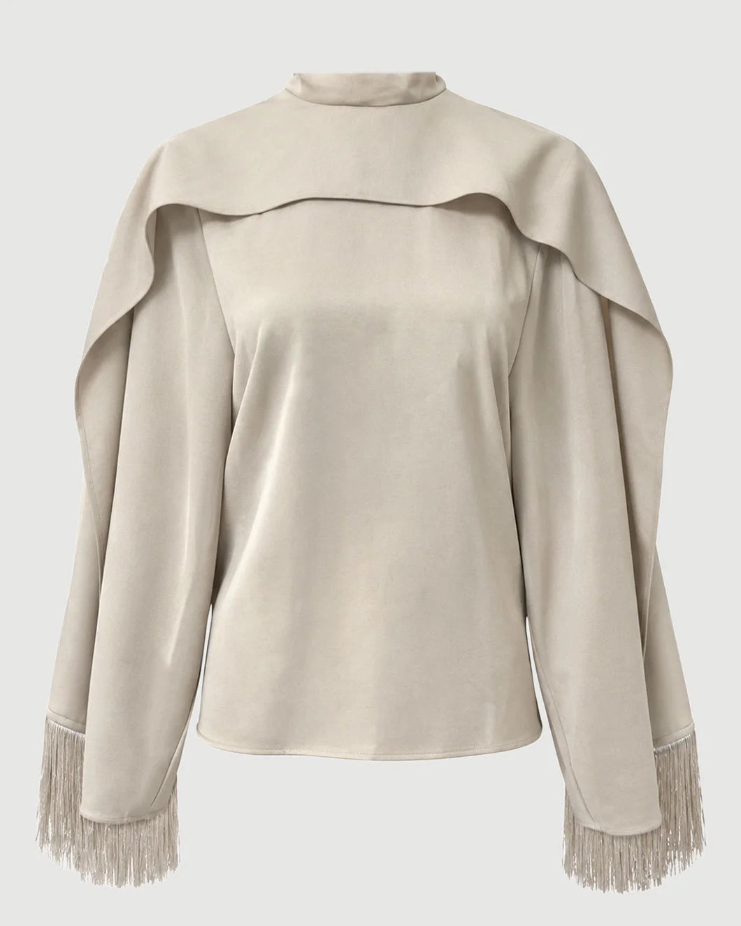 FRENKEN satin scarf top - Butter isolated