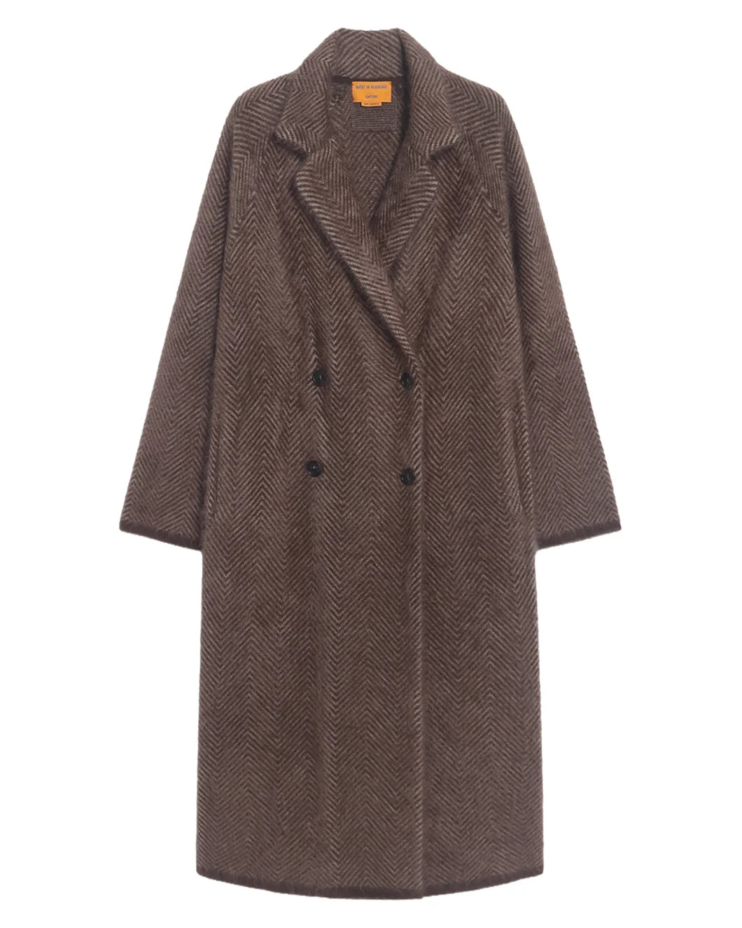 GUEST IN RESIDENCE grizzly double breasted coat chestnut front isolated