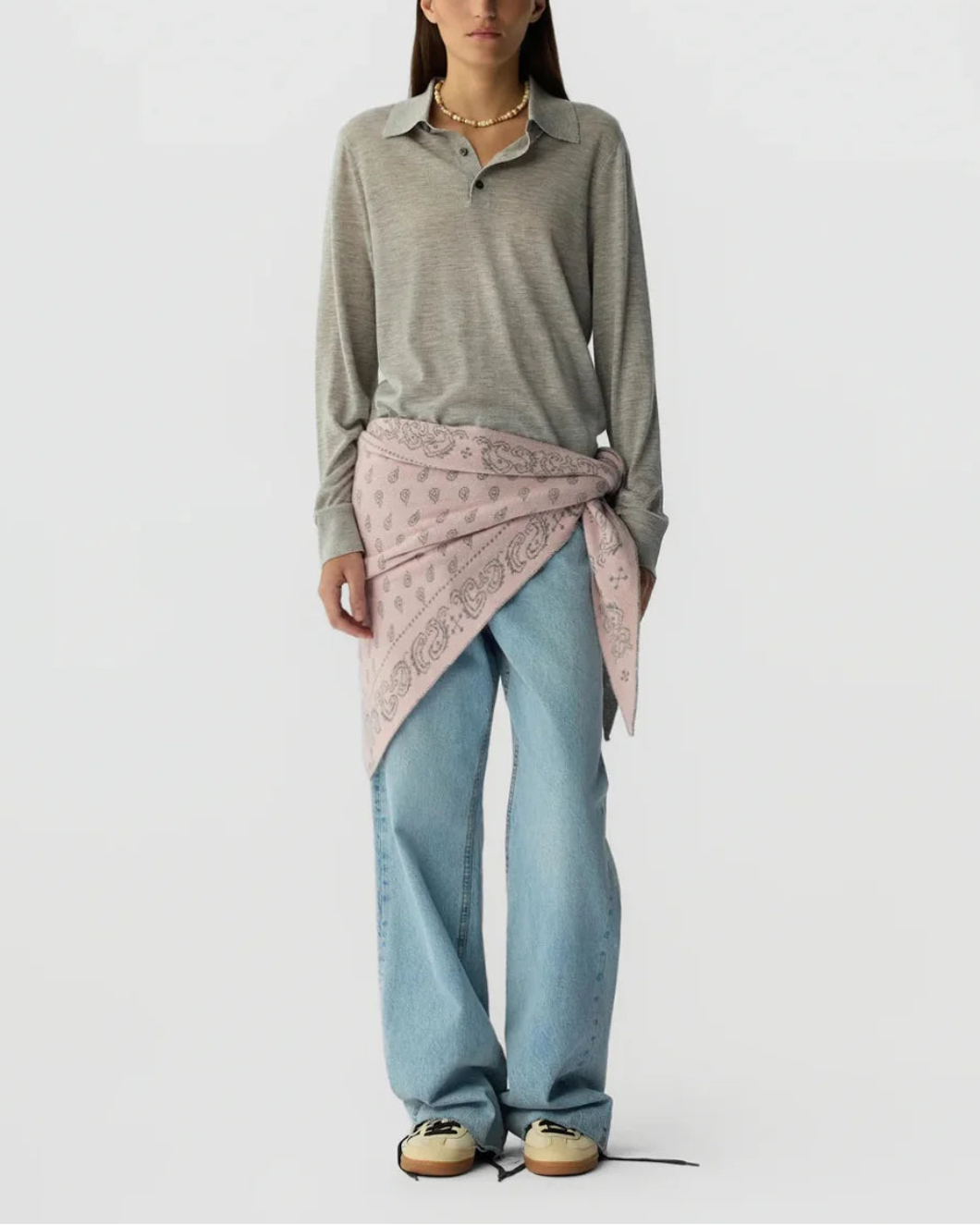 GUEST IN RESIDENCE wild rag pink/grey on figure front