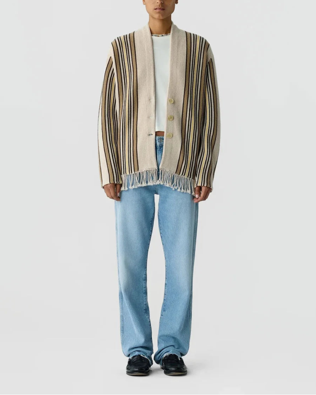 GUEST IN RESIDENCE Handloom Cardigan on figure front