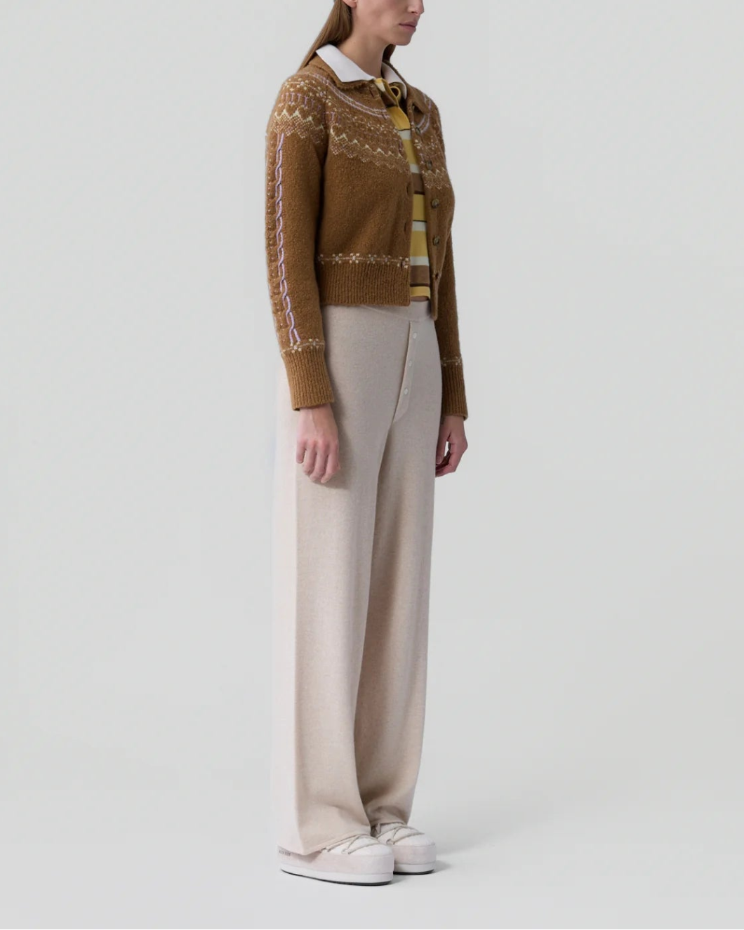 GUEST IN RESIDENCE cloud chalet cardigan almond combo