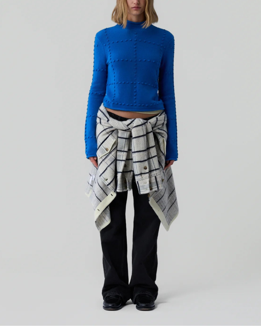 GUEST IN RESIDENCE popcorn top cashmere blend twilight on figure front