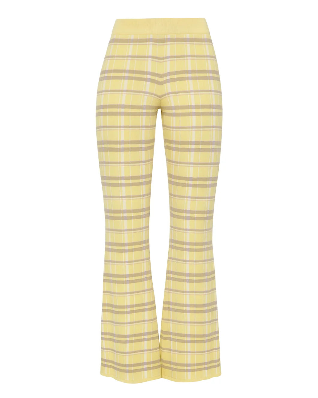 Guest in Residence Plaid Flare Pant Butter Combo