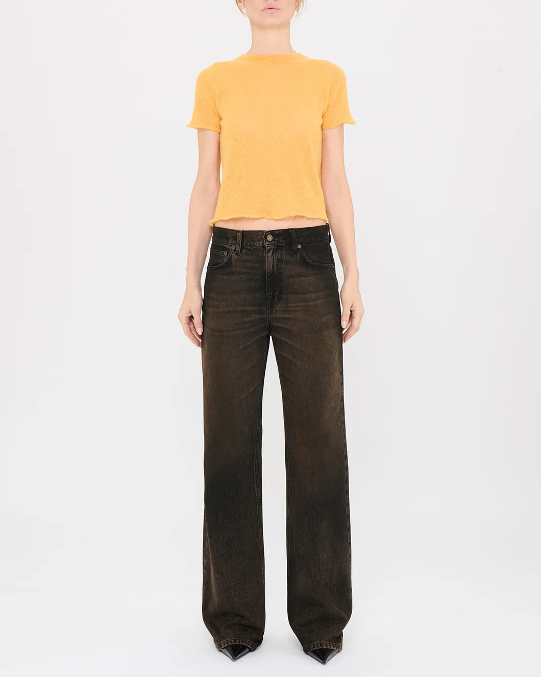 haikure Korea Jean brown black front