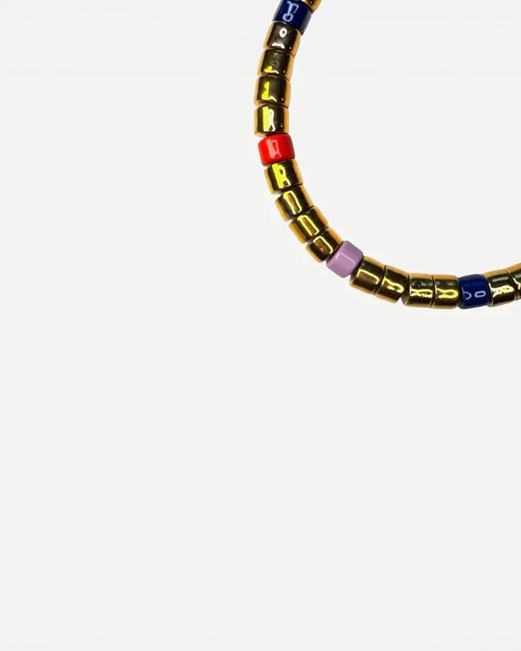 HER NEW TRIBE Karat & Multi Candy Bead Two Necklace froont detail