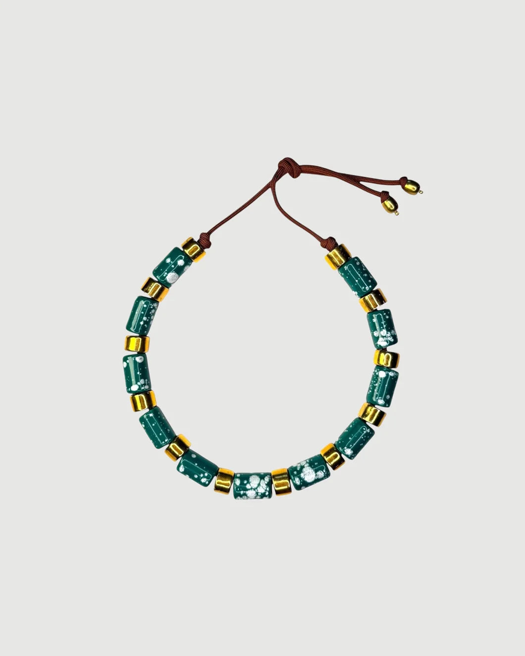 HER NEW TRIBE Melt & Karat Candy Bead Five Necklace isolated