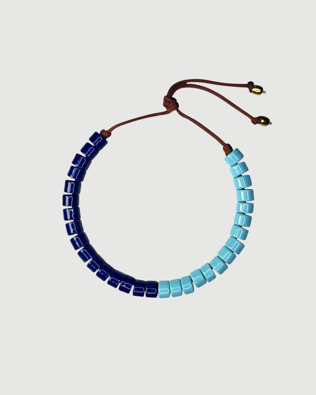 HER NEW TRIBE Pool & Space Split Candy Bead Two Necklace isolated