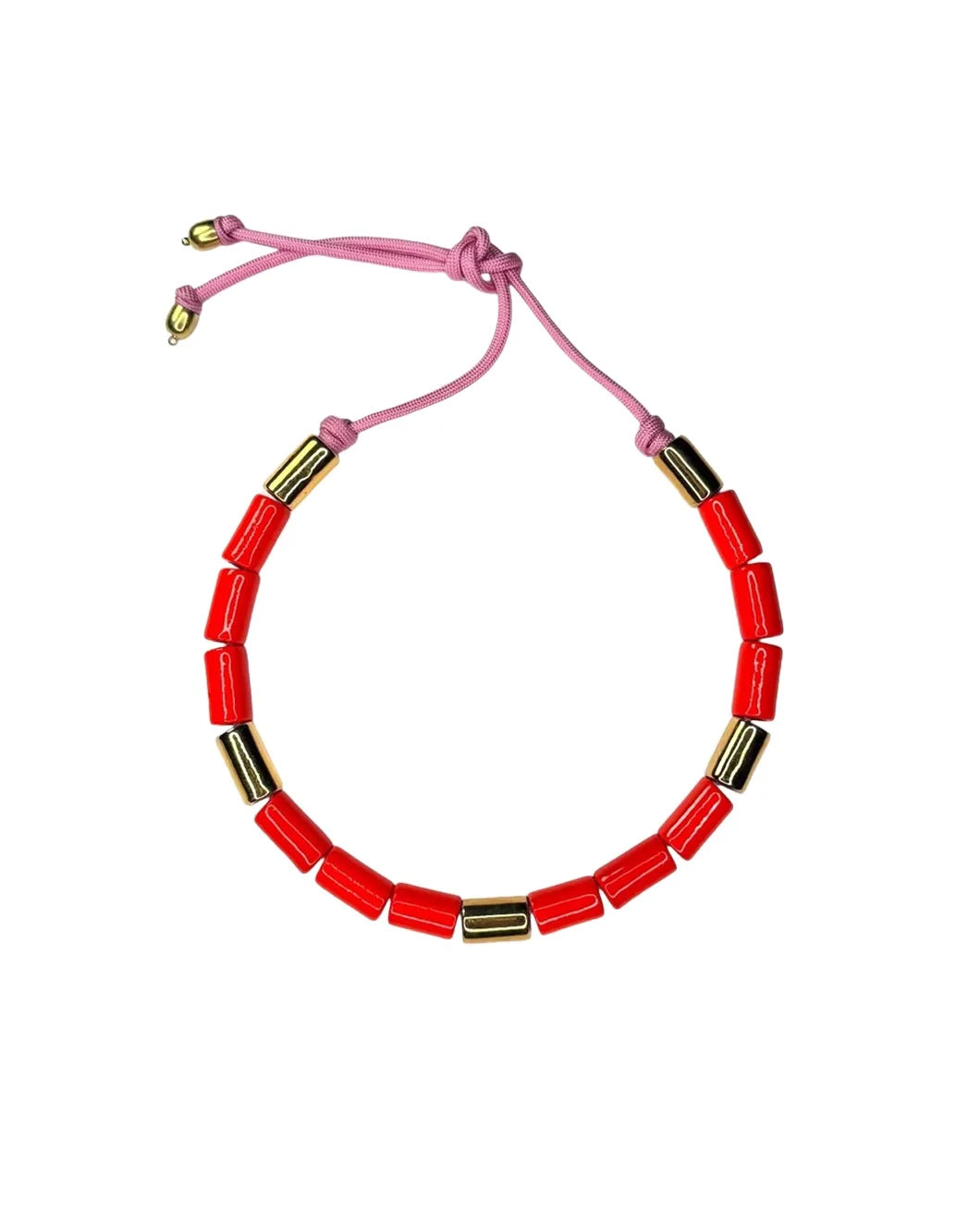 HER NEW TRIBE lobster and karat candy bead four front isolated