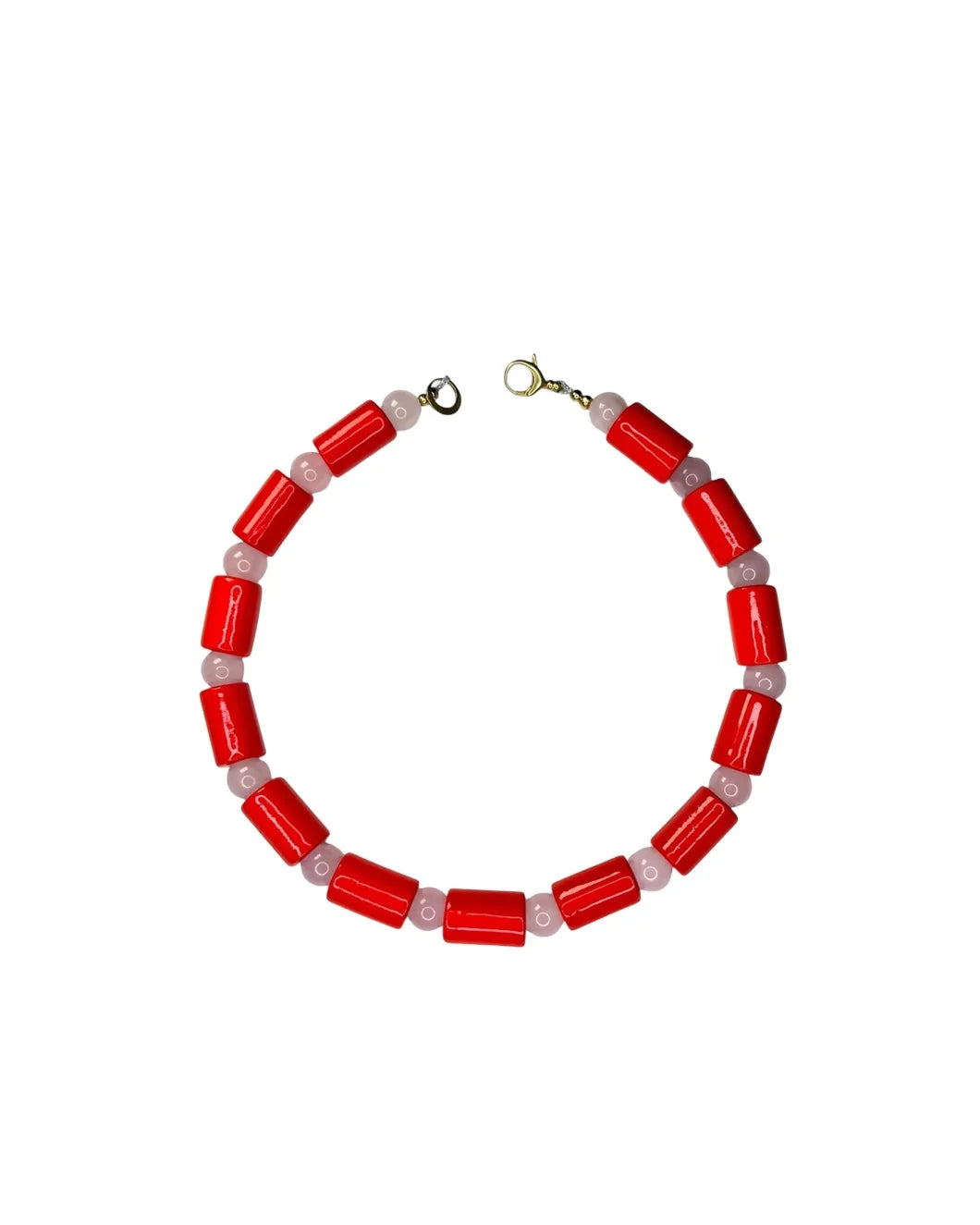 HER NEW TRIBE lobster and rose quartz sundry bead five front isolated