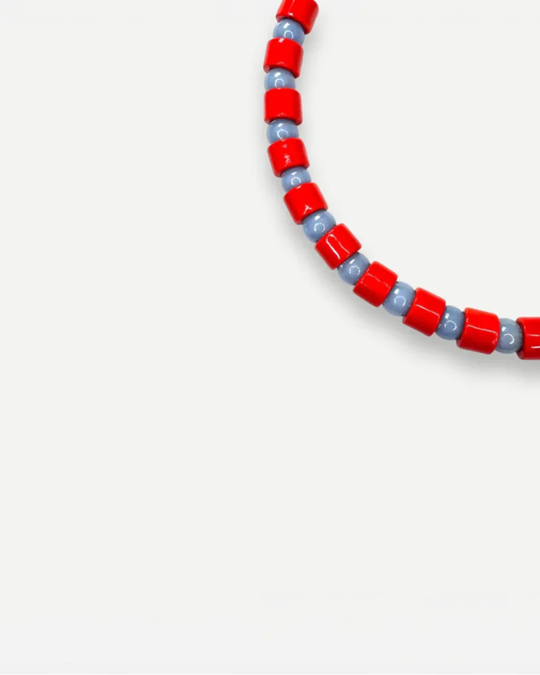 HER NEW TRIBELobster & Blue Lace Agate Sundry Bead One Necklace front detail