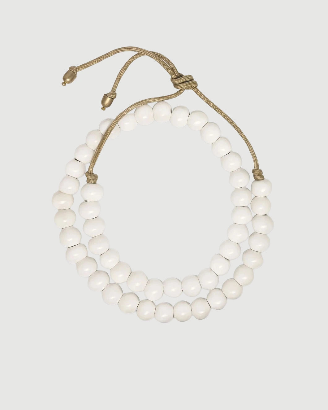 HER NEW TRIBE Blank Double Bubble Bead Necklace isolated