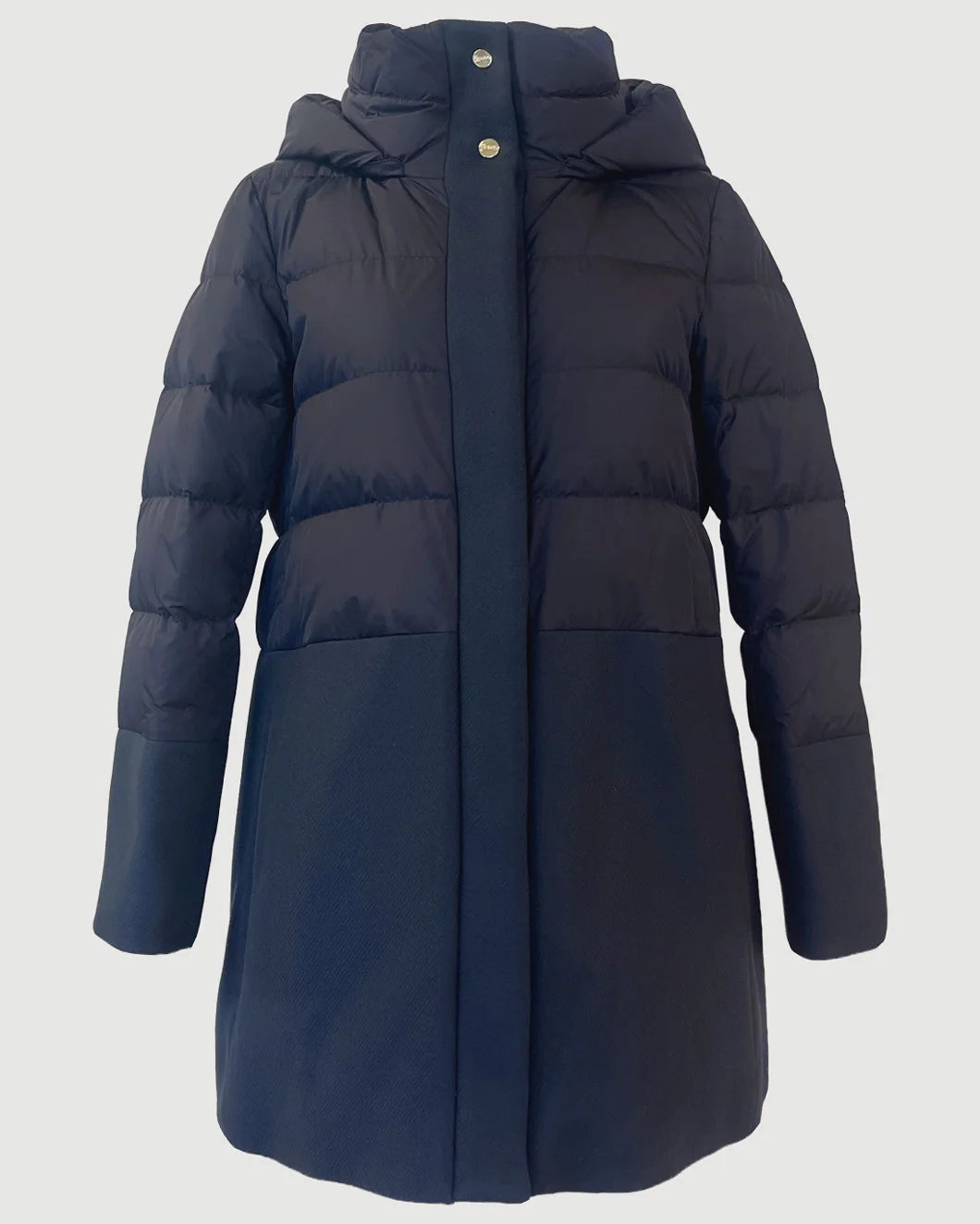 HERNO Mixed Media Long Puffer isolated