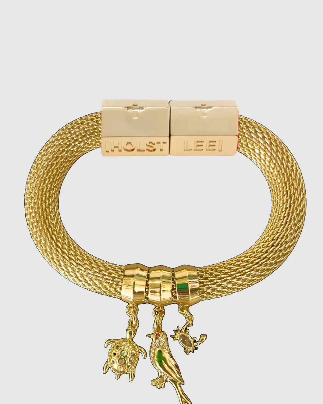HOLST LEE Mesh Charm Bracelet - Mesh Charm Bracelet - Animal Kingdom