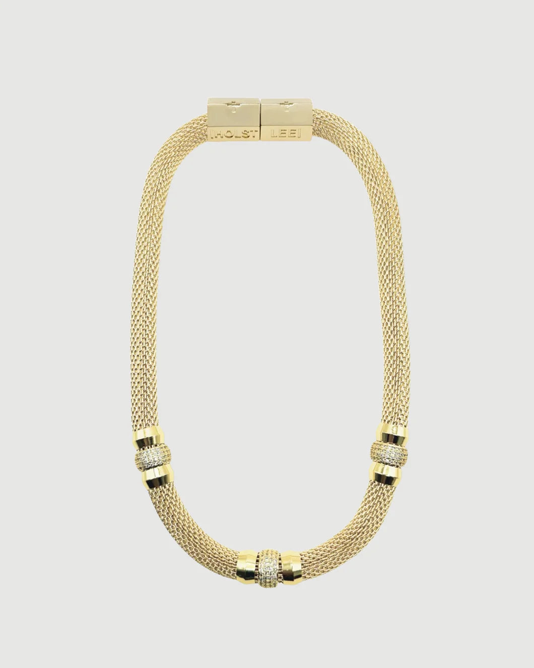 HOLST + LEE Fancy Mesh Necklace-Fancy N isolated