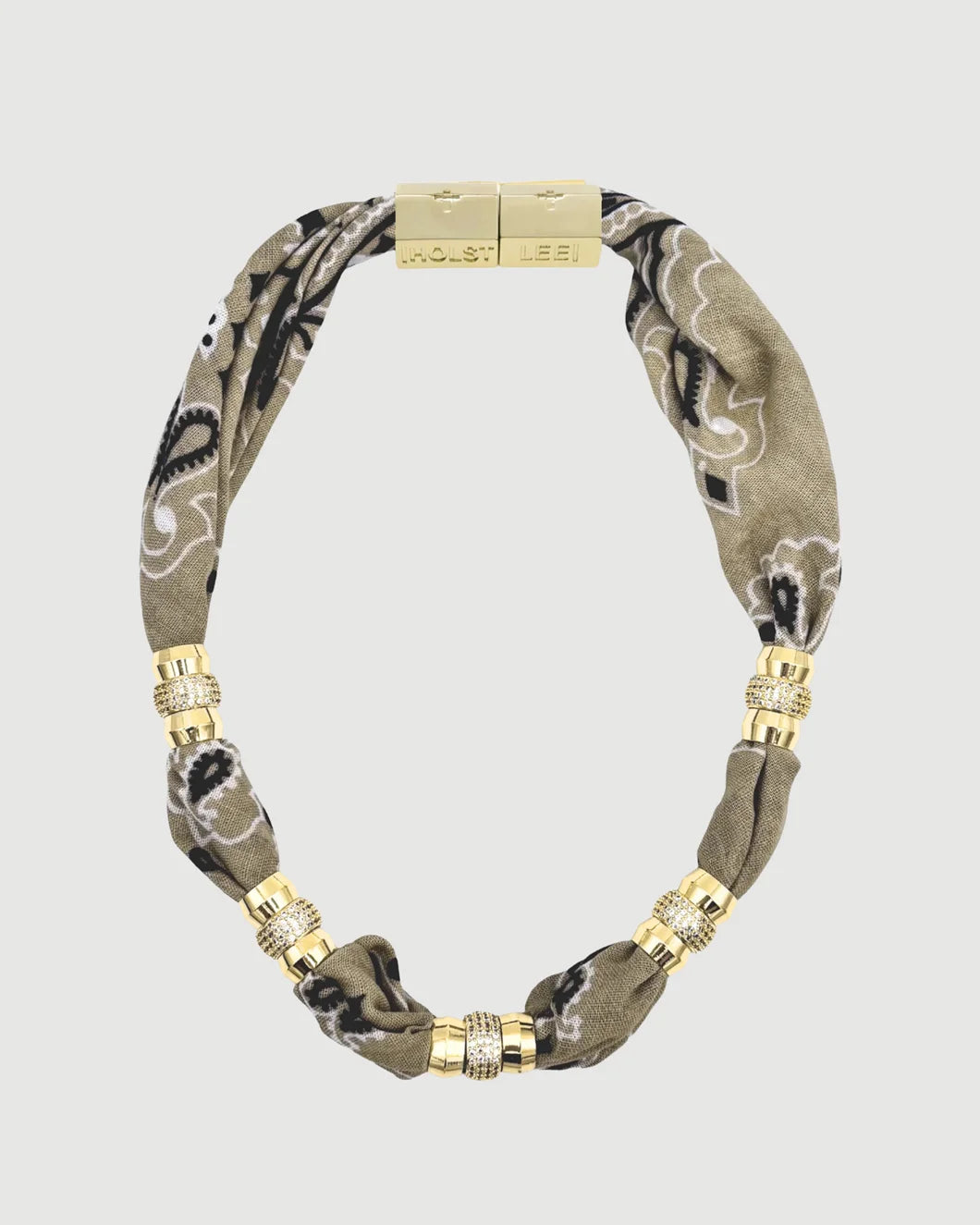 HOLST + LEE Warm Weather Bandana Necklace - Tan isolated