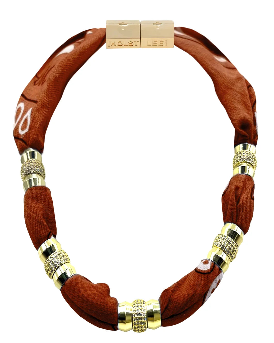 HOLST+LEE bandana necklace terracotta isolated