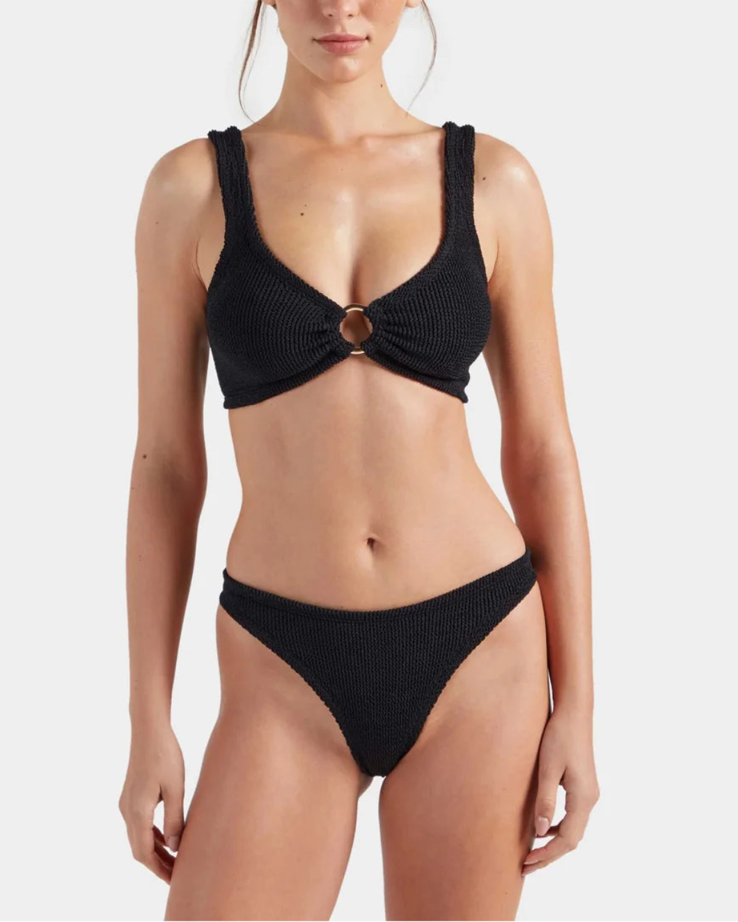 HUNZA G Julia BIkini black on figure front