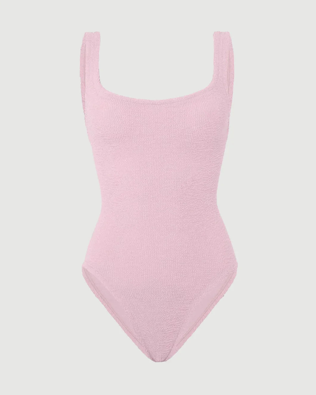 HUNZA G Square Sneck Swim Ballet Pink isolated
