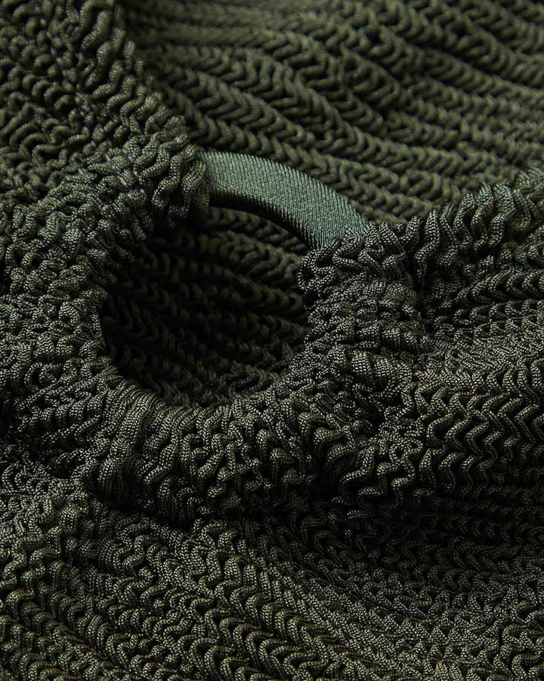 HUNZA G celine one piece metallic khaki detail