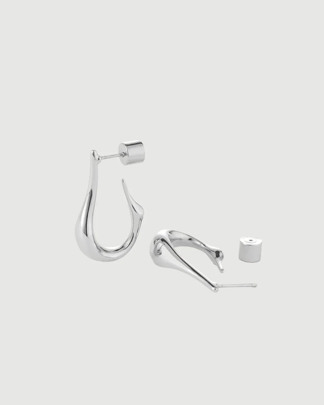 JENNY BIRD Colette hoops silver isolated