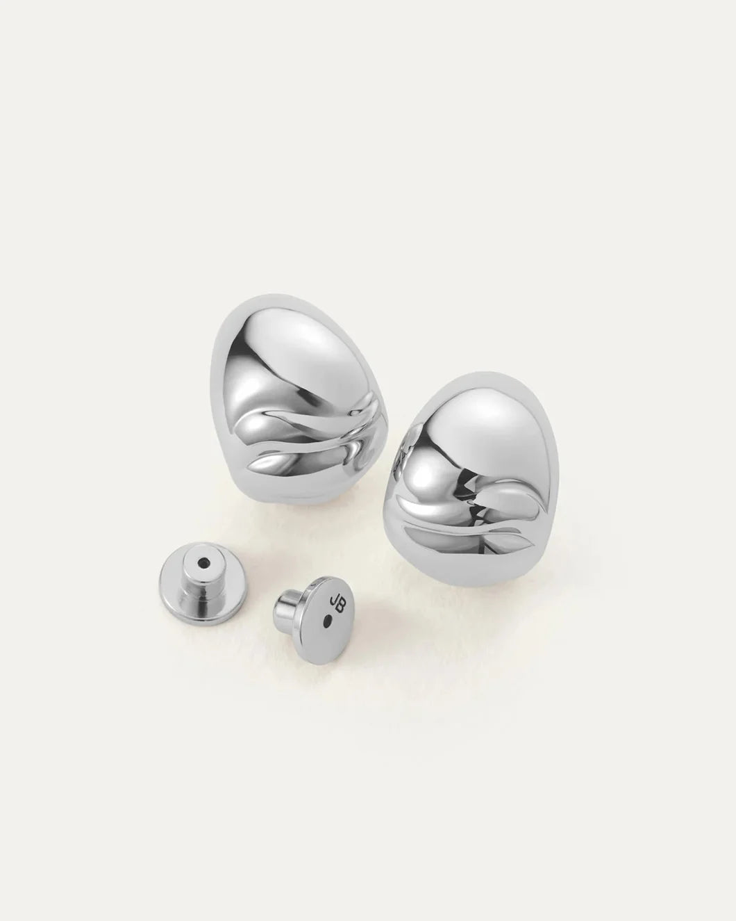 JENNY BIRD nelle hoop earings silver front