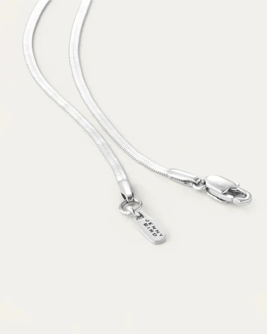 JENNY BIRD Zeina Slim Chain silver front detail