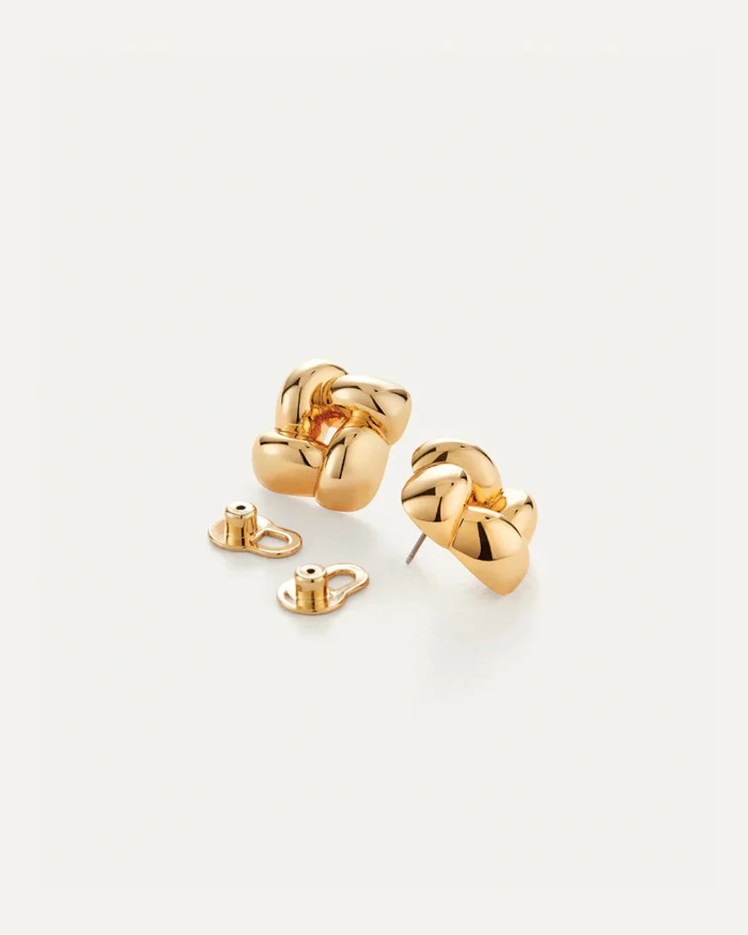 JENNY BIRD small woven earrings gold back detail